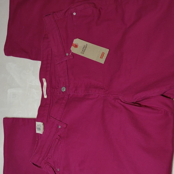 Levi's 414 Classic Straight Raspberry NWT Jeans - Picture 5 of 12